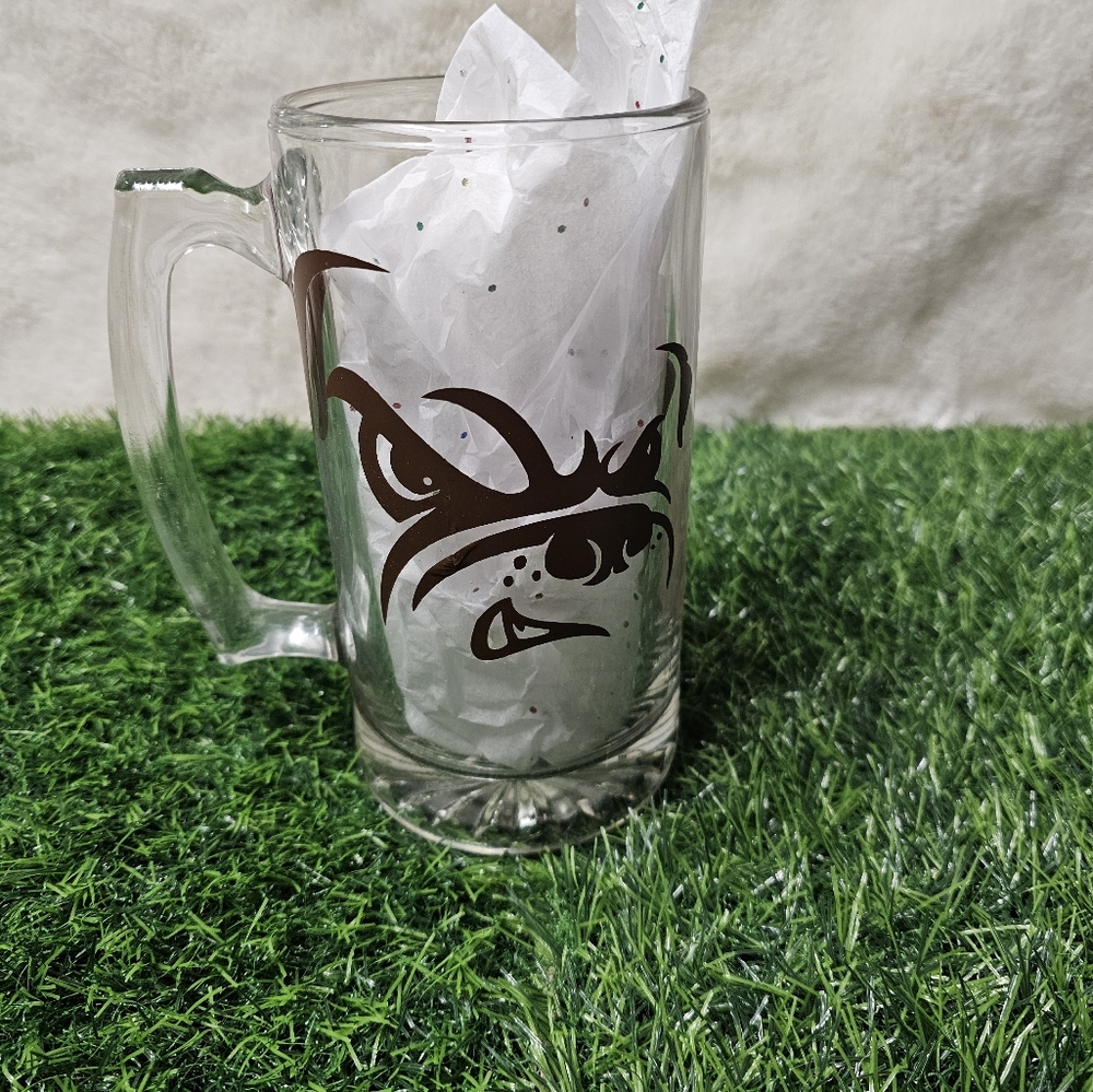 Browns Design Clear Glass Mug